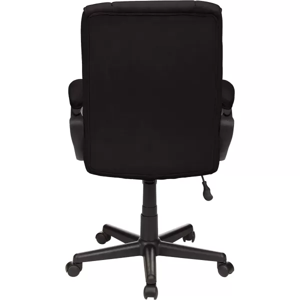 Amazon Basics Classic Office Desk Computer Chair  Adjustable Swiveling UltraSoft Microfiber Lumbar Support 28D x 25W x 435H BlackBlack