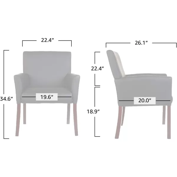 Amazon Basics Classic Reception Office Chair with Mahogany Wood Finish Legs  BlackAmazon Basics Classic Reception Office Chair with Mahogany Wood Finish Legs  Black