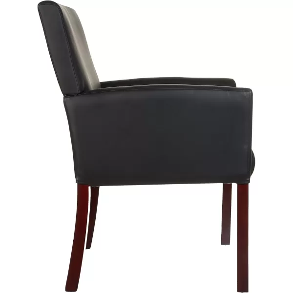 Amazon Basics Classic Reception Office Chair with Mahogany Wood Finish Legs  BlackAmazon Basics Classic Reception Office Chair with Mahogany Wood Finish Legs  Black