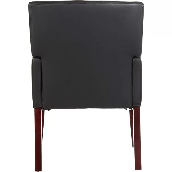 Amazon Basics Classic Reception Office Chair with Mahogany Wood Finish Legs  BlackAmazon Basics Classic Reception Office Chair with Mahogany Wood Finish Legs  Black