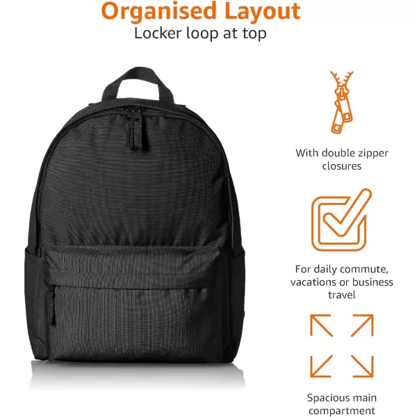 Amazon Basics Classic School Backpack  Black1Pack Backpack Only Black