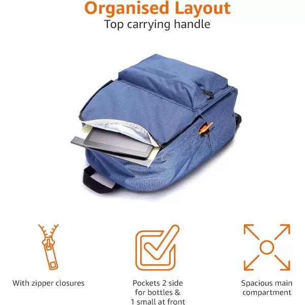 Amazon Basics Classic School Backpack  Black1Pack Backpack Only Navy