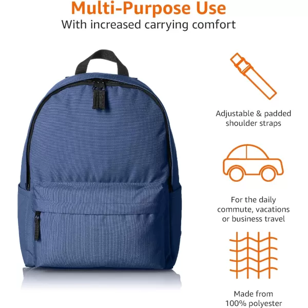 Amazon Basics Classic School Backpack  Black1Pack Backpack Only Navy