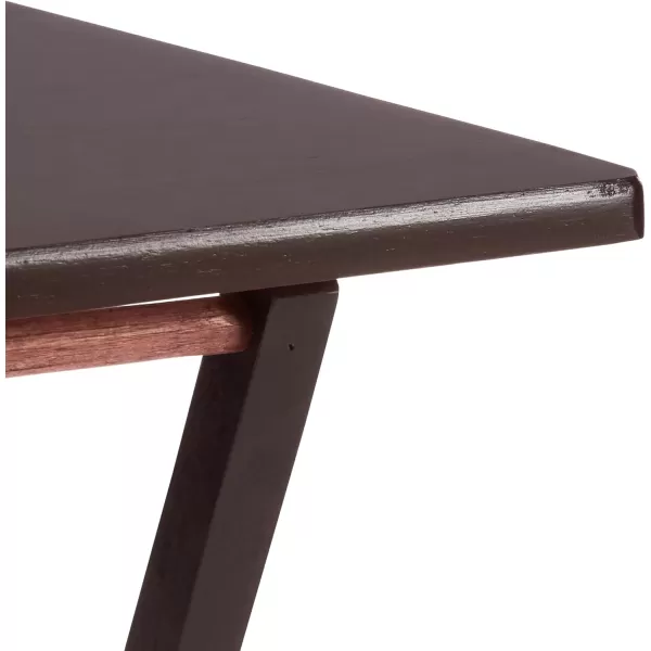 Amazon Basics Classic TV Dinner Rectangular Folding Tray Table with Storage Rack  4Pack Espresso 328D x 2138W x 591HEspresso
