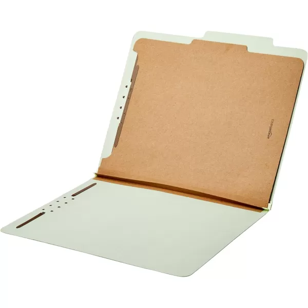 Amazon Basics Classification Folder 100 Recycled 1 Divider 2 Embedded Letter Light Blue 10 Count per Box1 Divider Green