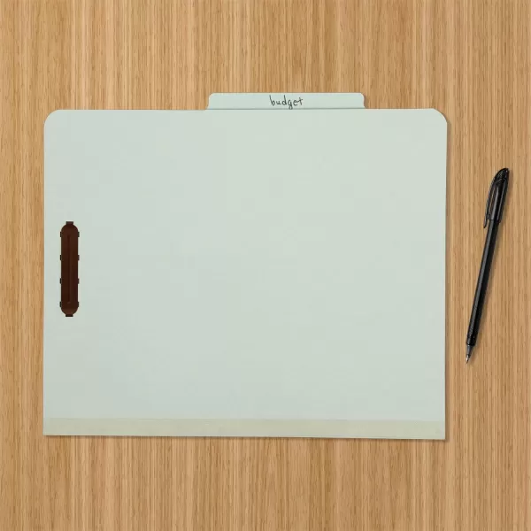 Amazon Basics Classification Folder 100 Recycled 1 Divider 2 Embedded Letter Light Blue 10 Count per Box1 Divider Green