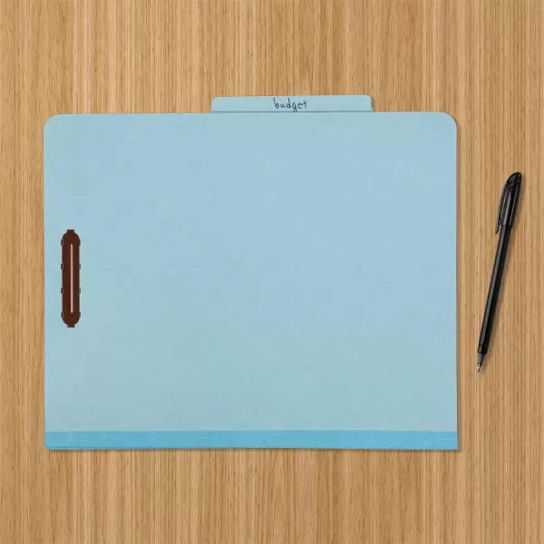 Amazon Basics Classification Folder 100 Recycled 1 Divider 2 Embedded Letter Light Blue 10 Count per Box1 Divider Light Blue