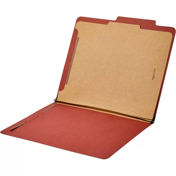 Amazon Basics Classification Folder 100 Recycled 1 Divider 2 Embedded Letter Light Blue 10 Count per Box1 Divider Red