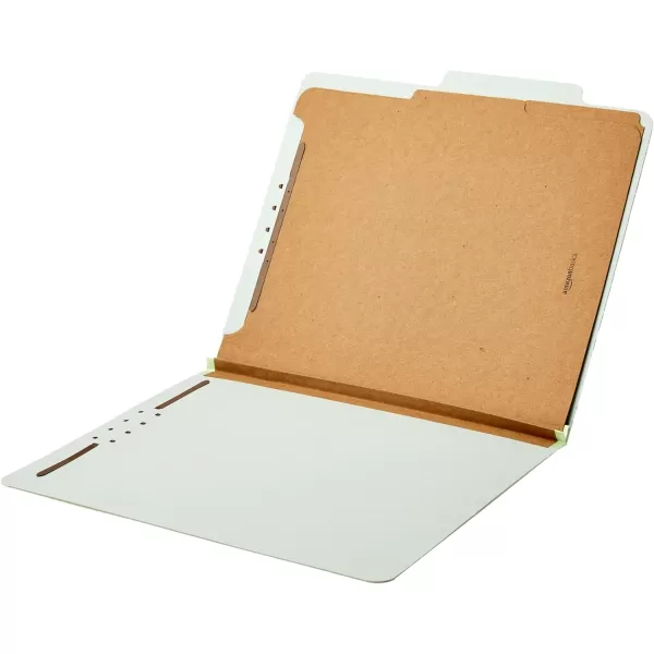 Amazon Basics Classification Folder 100 Recycled 1 Divider 2 Embedded Letter Light Blue 10 Count per Box2 Divider Green