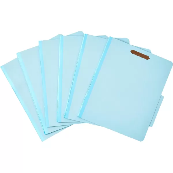 Amazon Basics Classification Folder 100 Recycled 1 Divider 2 Embedded Letter Light Blue 10 Count per Box2 Divider Light Blue
