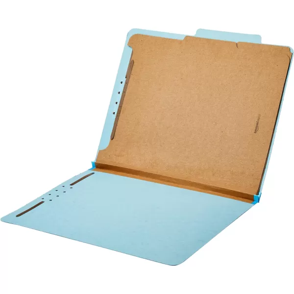 Amazon Basics Classification Folder 100 Recycled 1 Divider 2 Embedded Letter Light Blue 10 Count per Box2 Divider Light Blue