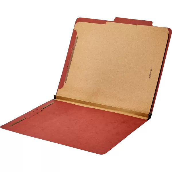 Amazon Basics Classification Folder 100 Recycled 1 Divider 2 Embedded Letter Light Blue 10 Count per Box2 Divider Red