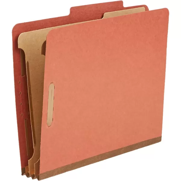 Amazon Basics Classification Folder 100 Recycled 1 Divider 2 Embedded Letter Light Blue 10 Count per Box2 Divider Red