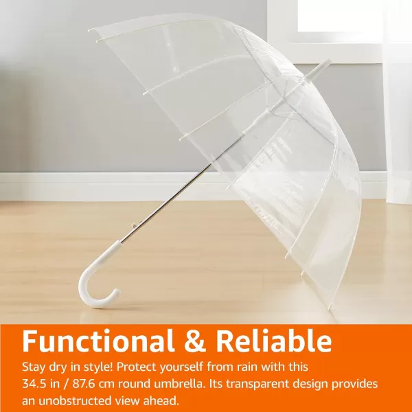 Amazon Basics Clear Bubble Umbrella Round 345 inchClear