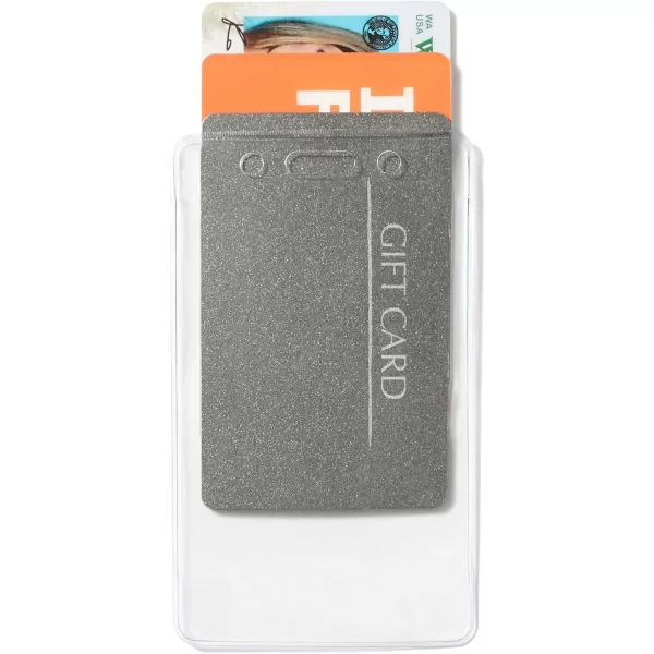 Amazon Basics Clear Name ID Badge Holder  Vertical Pack of 50Vertical