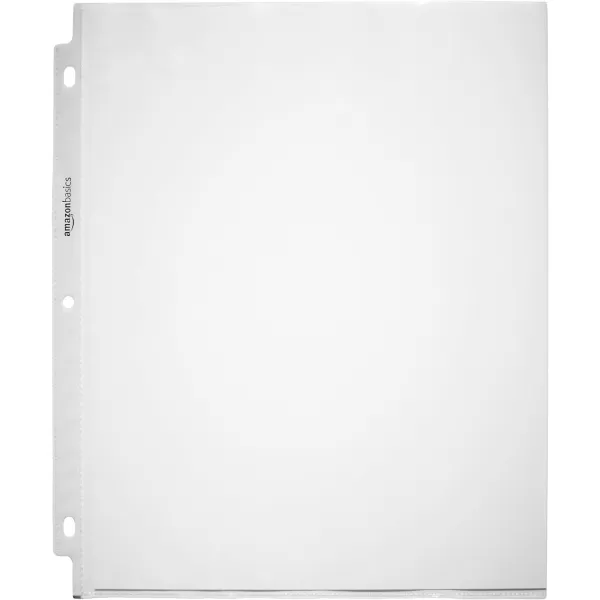 Amazon Basics Clear Sheet Protectors for 3 Ring BinderPolypropylene 85 x 11 Inch 200Pack200  Pack