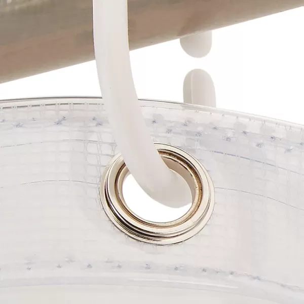 Amazon Basics Clear Vinyl Shower Curtain Liner Heavyweight Liner with Rustproof Metal Grommets and Plastic Shower Hooks  72 x 72 Inches ClearAmazon Basics Clear Vinyl Shower Curtain Liner Heavyweight Liner with Rustproof Metal Grommets and Plastic Shower Hooks  72 x 72 Inches Clear
