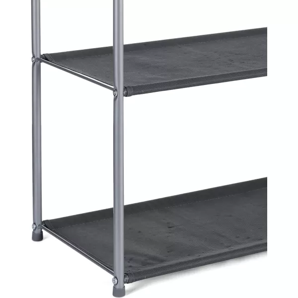 Amazon Basics Closet Storage Organizer with Fabric Bins and Shelves Grey 327 x 122 x 31Amazon Basics Closet Storage Organizer with Fabric Bins and Shelves Grey 327 x 122 x 31