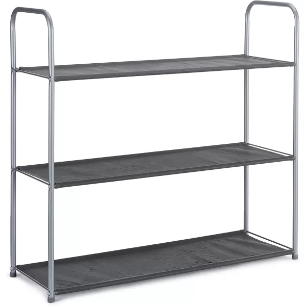 Amazon Basics Closet Storage Organizer with Fabric Bins and Shelves Grey 327 x 122 x 31Amazon Basics Closet Storage Organizer with Fabric Bins and Shelves Grey 327 x 122 x 31