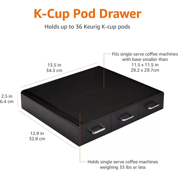 Amazon Basics Coffee Pod Storage Drawer for KCup Pods 36 Pod Capacity BlackAmazon Basics Coffee Pod Storage Drawer for KCup Pods 36 Pod Capacity Black