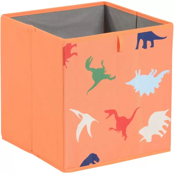 Amazon Basics Collapsible Fabric Storage Cube Organizer Bins  Pack of 6 White 13x15x13105x105x11 Dino Squad
