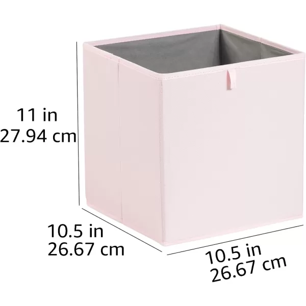 Amazon Basics Collapsible Fabric Storage Cube Organizer Bins  Pack of 6 White 13x15x13105x105x11 Peony Pink