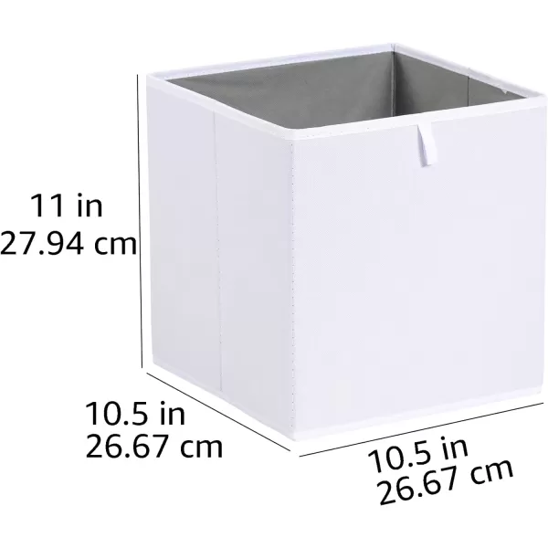 Amazon Basics Collapsible Fabric Storage Cube Organizer Bins  Pack of 6 White 13x15x13105x105x11 White