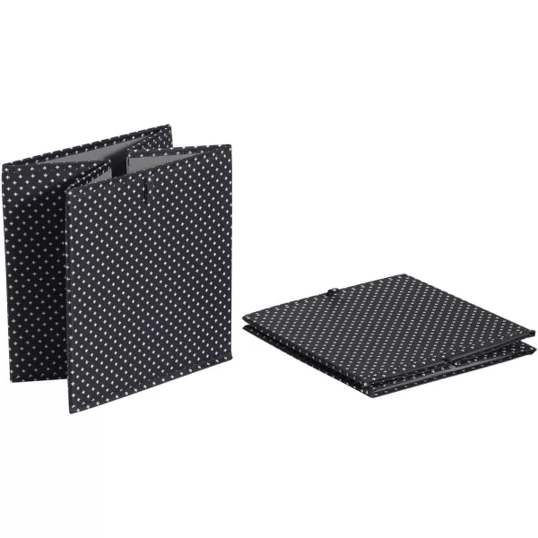 Amazon Basics Collapsible Fabric Storage Cube Organizer Bins  Pack of 6 White 13x15x1313x15x13 Black With White Plus Signs