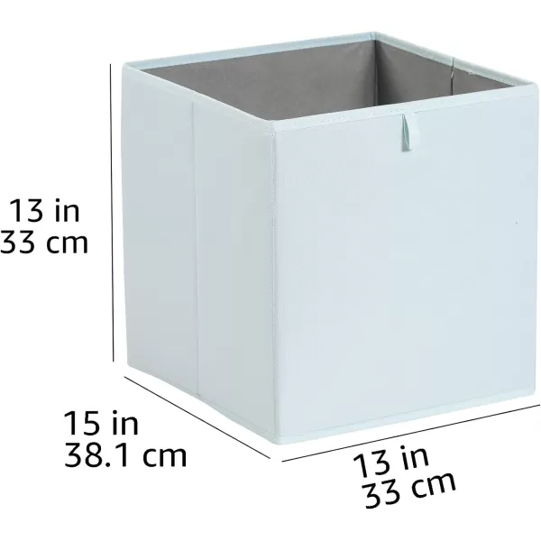 Amazon Basics Collapsible Fabric Storage Cube Organizer Bins  Pack of 6 White 13x15x1313x15x13 Jade Green