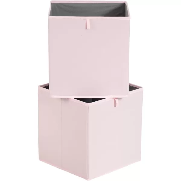 Amazon Basics Collapsible Fabric Storage Cube Organizer Bins  Pack of 6 White 13x15x1313x15x13 Peony Pink