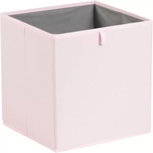 Amazon Basics Collapsible Fabric Storage Cube Organizer Bins  Pack of 6 White 13x15x1313x15x13 Peony Pink