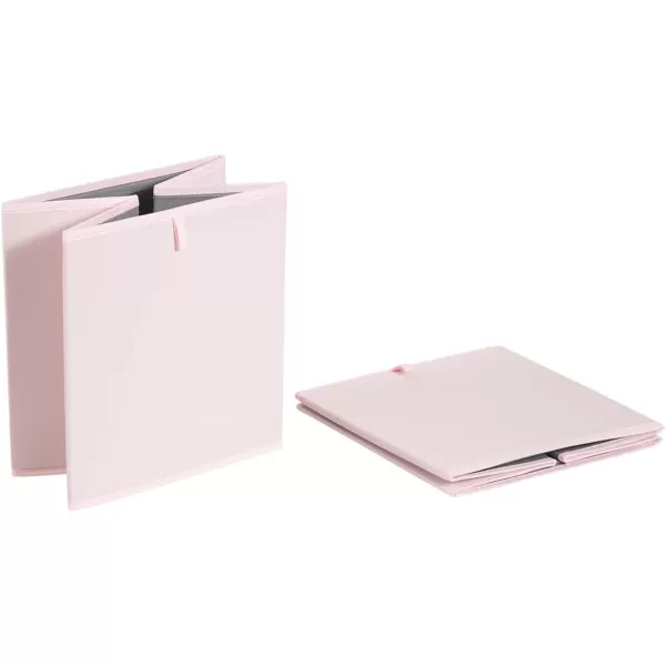 Amazon Basics Collapsible Fabric Storage Cube Organizer Bins  Pack of 6 White 13x15x1313x15x13 Peony Pink