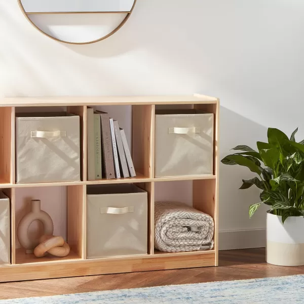Amazon Basics Collapsible Fabric Storage Cubes Organizer with Handles 105x105x11 Beige  Pack of 6Beige 13x13x13