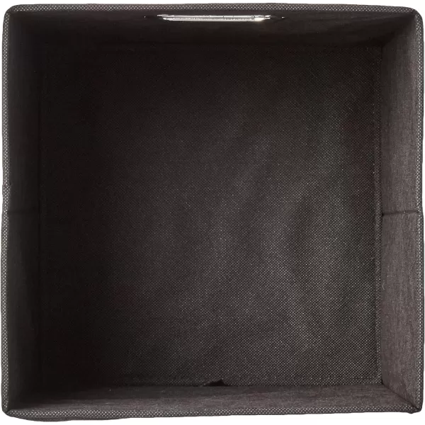 Amazon Basics Collapsible Fabric Storage Cubes with Oval Grommets  6Pack LinkedBlack