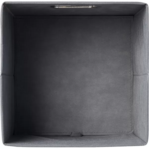 Amazon Basics Collapsible Fabric Storage Cubes with Oval Grommets  6Pack LinkedLight Grey