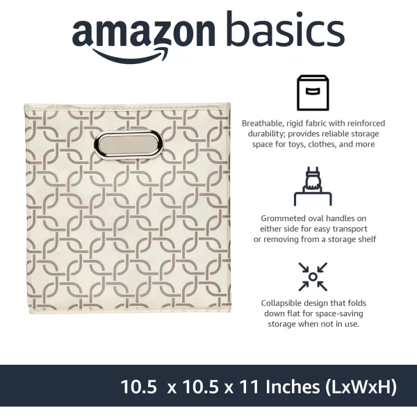 Amazon Basics Collapsible Fabric Storage Cubes with Oval Grommets  6Pack LinkedLinked