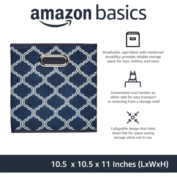 Amazon Basics Collapsible Fabric Storage Cubes with Oval Grommets  6Pack LinkedTrellis