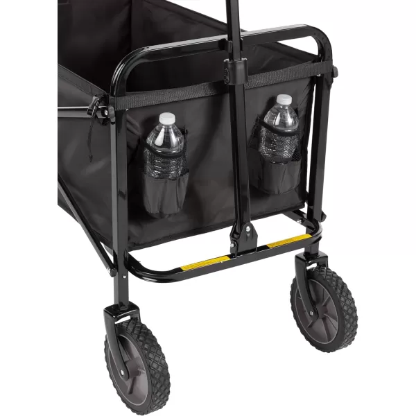 Amazon Basics Collapsible Folding Outdoor Utility Wagon with Cover Bag BlackBlack