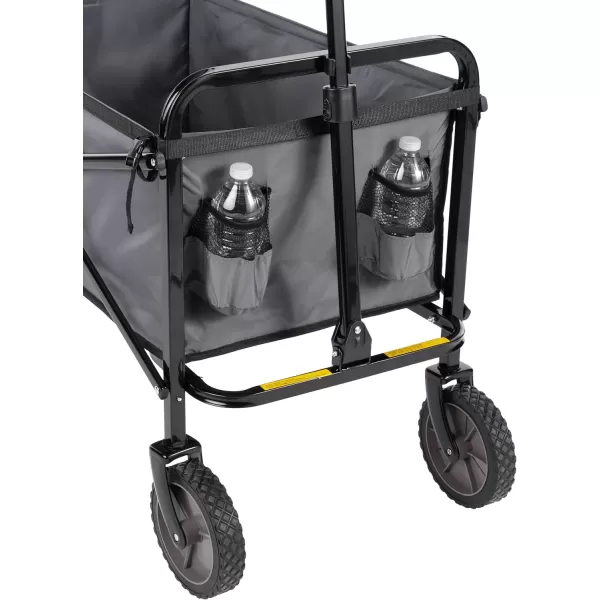Amazon Basics Collapsible Folding Outdoor Utility Wagon with Cover Bag BlackGray