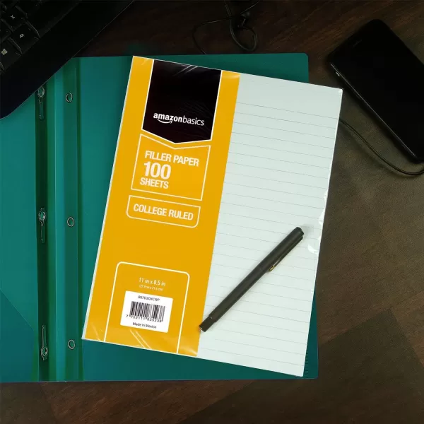 Amazon Basics College Ruled Loose Leaf Filler Paper 600 Count 6 Pack of 100 Sheets White 11 x 85 Inch100Sheet Filler Paper 6Pack