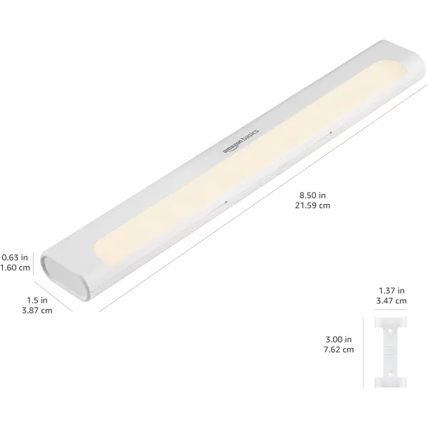 Amazon Basics Color Changing LED Toilet Bowl Motion Sensor Light Battery Operated 2 Pack WhiteWhite Light Bar
