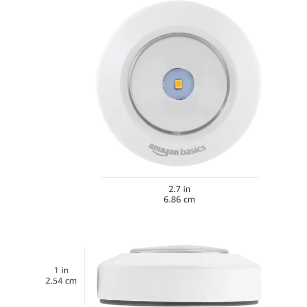 Amazon Basics Color Changing LED Toilet Bowl Motion Sensor Light Battery Operated 2 Pack WhiteWhite Puck Light