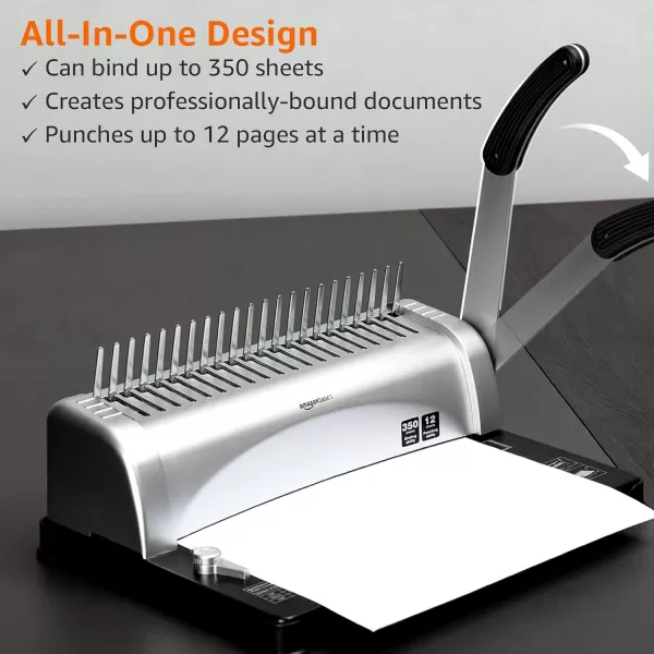 Amazon Basics Comb Binding Machine GreyAmazon Basics Comb Binding Machine Grey