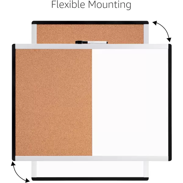 Amazon Basics Combo Magnetic Whiteboard Dry Erase BoardCork Board WhiteYellow 36 x 24Whiteyellow 17 x 23 3 pack