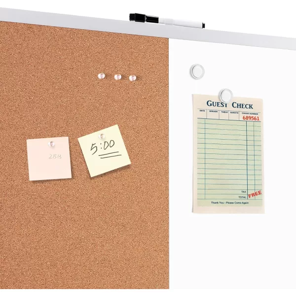 Amazon Basics Combo Magnetic Whiteboard Dry Erase BoardCork Board WhiteYellow 36 x 24Whiteyellow 17 x 23 3 pack