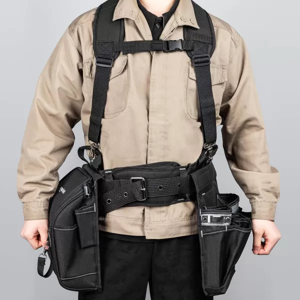Amazon Basics Combo Tool Belt with 28 Pockets 29 to 46Inch Adjustable WaistCombo Tool Belt