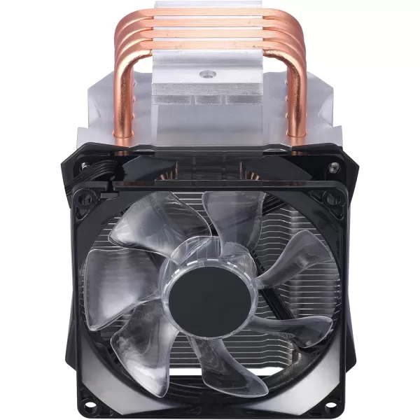 Amazon Basics Computer Cooling Fan with Cooler Master Technology CPU Air Cooler 4 Heat Pipes RGB LED PWM Aluminum FinsAmazon Basics Computer Cooling Fan with Cooler Master Technology CPU Air Cooler 4 Heat Pipes RGB LED PWM Aluminum Fins