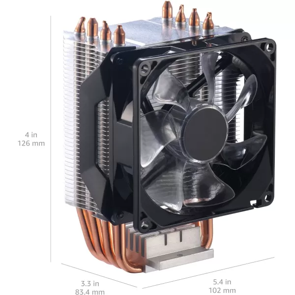 Amazon Basics Computer Cooling Fan with Cooler Master Technology CPU Air Cooler 4 Heat Pipes RGB LED PWM Aluminum FinsAmazon Basics Computer Cooling Fan with Cooler Master Technology CPU Air Cooler 4 Heat Pipes RGB LED PWM Aluminum Fins
