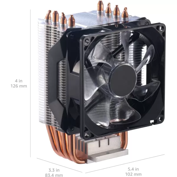 Amazon Basics Computer Cooling Fan with Cooler Master Technology CPU Air Cooler 4 Heat Pipes RGB LED PWM Aluminum FinsAmazon Basics Computer Cooling Fan with Cooler Master Technology CPU Air Cooler 4 Heat Pipes RGB LED PWM Aluminum Fins
