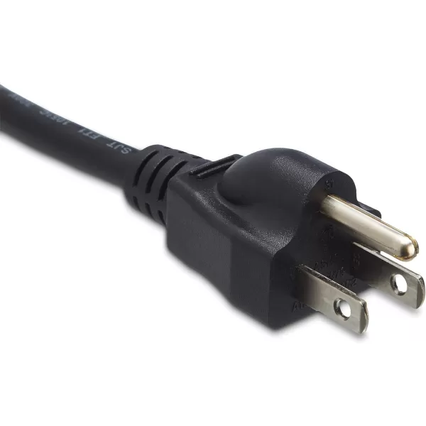 Amazon Basics Computer Monitor TV Replacement Power Cord 10 Black10 10Pack Power Cord